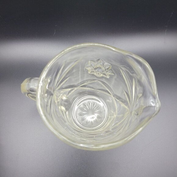 Anchor Hocking Creamer Pitcher Star 4 Inch Tall Handle Vintage Replacement - Picture 3 of 5